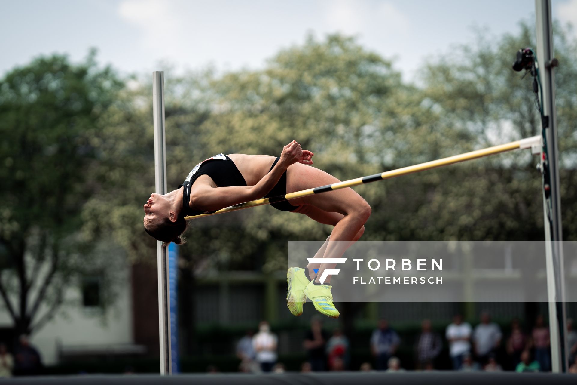 Carolin Schäfer (Eintracht Frankfurt) beim Hochsprung am 07.05.2022 beim Stadtwerke Ratingen Mehrkampf-Meeting 2022 in Ratingen